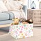 Easter Flower Eggs Storage Bins with Lids and Carrying Handle,Foldable Storage Boxes Organizer Containers Baskets Cube with Cover for Home Bedroom Closet Office Nursery